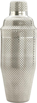 Barfly 3-Piece Diamond Lattice Etch Japanese Cocktail Shaker Set (24 Oz/700ml), Stainless Steel
