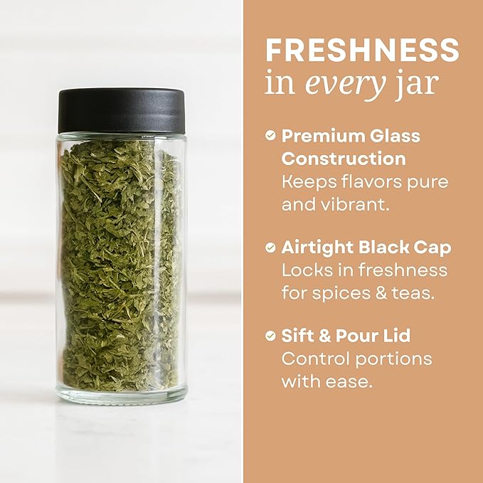 | Bamboo Spice Rack Organizer | 30 4 oz Spice Jars | 720 Labels | Funnel | Cabinet | Countertop | Pantry | Wall Mount