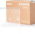 GPI - 10" x 13" Zip Bags, 500 Count, Clear Plastic Reclosable Zipper Poly Baggies, with Resealable Zip Top Lock. for Freezer, Apparel, Clothing, Food, Home & Office Supplies.