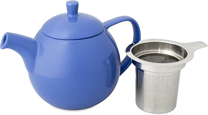 FORLIFE Curve Teapot with Infuser, 24-Ounce, Blue