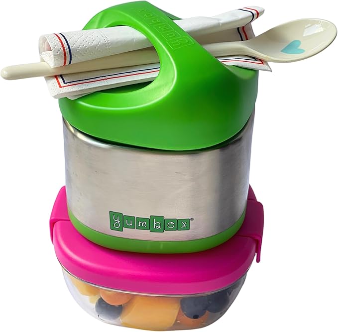 Yumbox Snack Bowl, Leakproof 3 Compartments, Removable Lid, Microwave, Dishwasher Safe, Perfect for acai bowl, yogurt bowl, granola, Bento Snack Box for school, work, travel