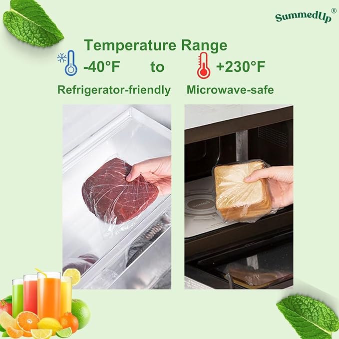 Food Storage Bags 12" x 16" 1.5 Gallons Clear Plastic Bag Roll Food-grade Plastic Produce Bag roll for lunches, Freezer & Oven-Safe PE bags for Kitchen Use, Fruits, Meat, Sandwich Bags 350/Roll
