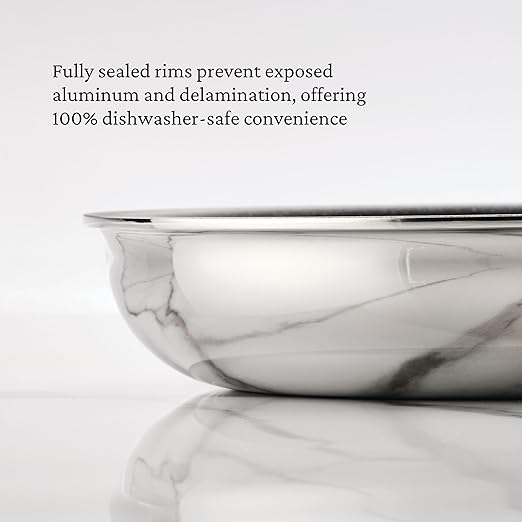 Hestan ProBond Luxe 11-Inch Skillet, Professional Clad Stainless Steel ProCore Tri-Ply Clad Construction, Polished Exterior, Induction & Oven Safe