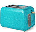 Pioneer Woman Digital 2-Slice Toaster, Speckle – 6 Shade Settings, LED Display, Extra-Wide Slots (Teal Speckle)