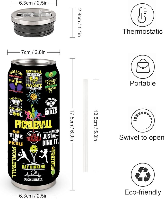 Pickleball Tumbler Gifts for Women, Men - Pickle Ball Gift for Woman - Christmas, Birthday Gift for Pickle Ball Lovers-Pickleballs Cup Gifts for Women Girls Friends Sisters Players 17 Oz