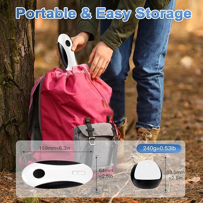 Automatic Electric Can Opener Smooth Edge, Rechargeable Canopener for Seniors and Arthritis Friendly, Kitchen Aid Gadgets Perfect for Chef, Hands Free, One Touch Design Easy to Use
