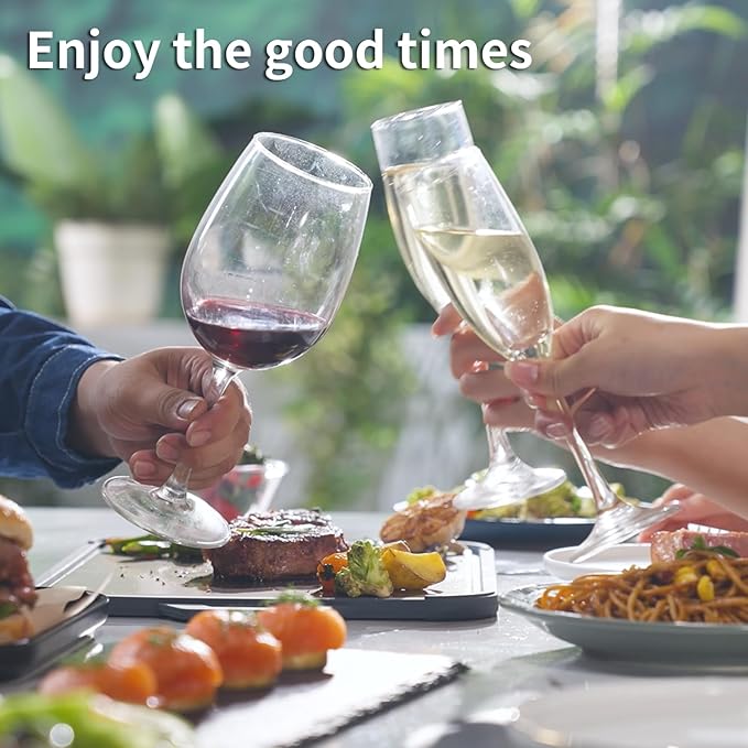 Titanium Cutting Board for Kitchen, Double Sided Pure Titanium and Wood Fiber Cutting Board with Juice Groove, Food Grade Material, Dishwasher Safe