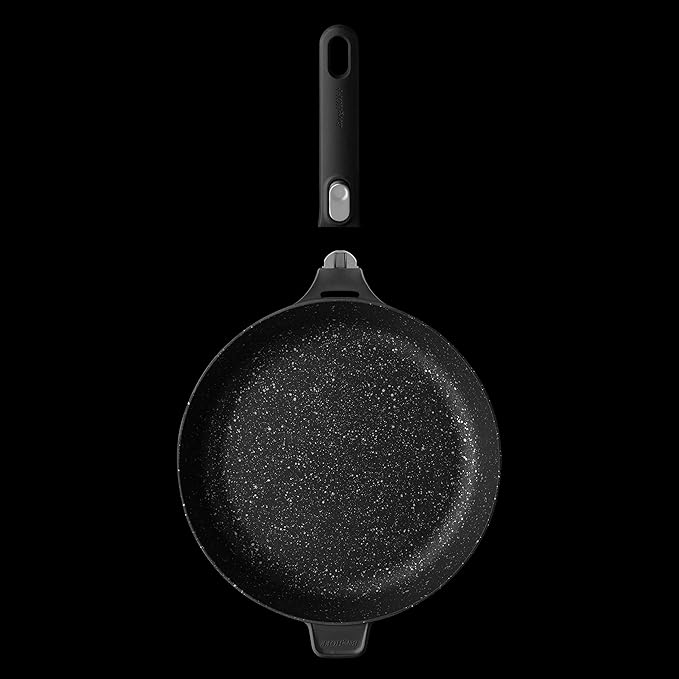 BergHOFF GEM Non-stick Cast Aluminum Frying Pan 11" 2.5 qt. Stay-cool Detachable Handle Ferno-Green PFOA-Free Induction Cooktop Fast Heating Oven Safe