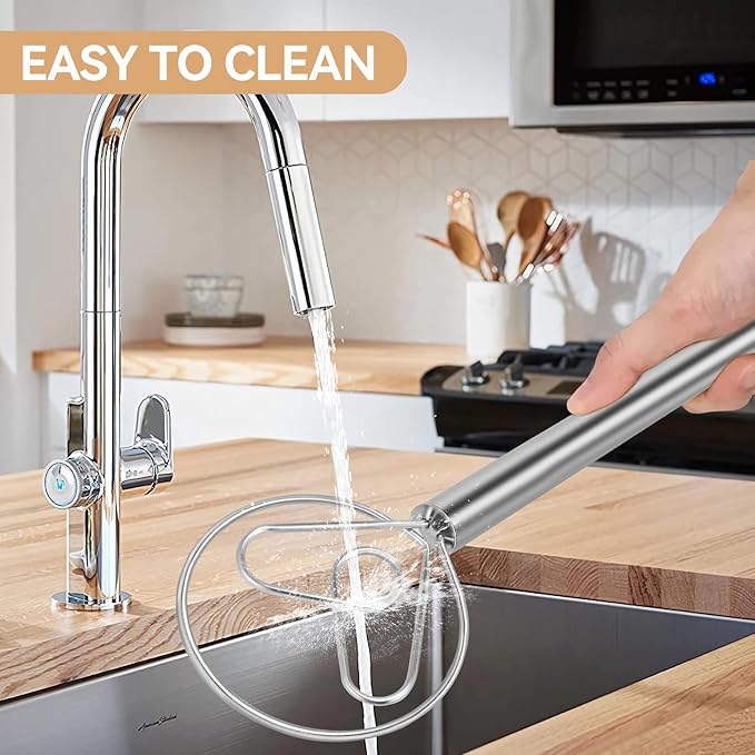 Danish Dough Whisk Stainless Steel Hook Dutch Baking Tool Bread Sourdough Mixer for Pizza Pastry Cake Batter Making