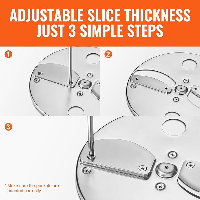 VEVOR Electric Vegetable Slicer, 4 in 1 Multifunctional Food Cutter, 200W Vegetable Chopper for Slicing Shredding Dicing and Slitting, with Cut-Resistant Gloves, for Commercial and Home Use