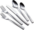 20-Piece Silverware Set for 4, CITESANA Heavy Duty Stainless Steel Flatware Set with Ripple Handles, Mirror Polished Kitchen Cutlery Set