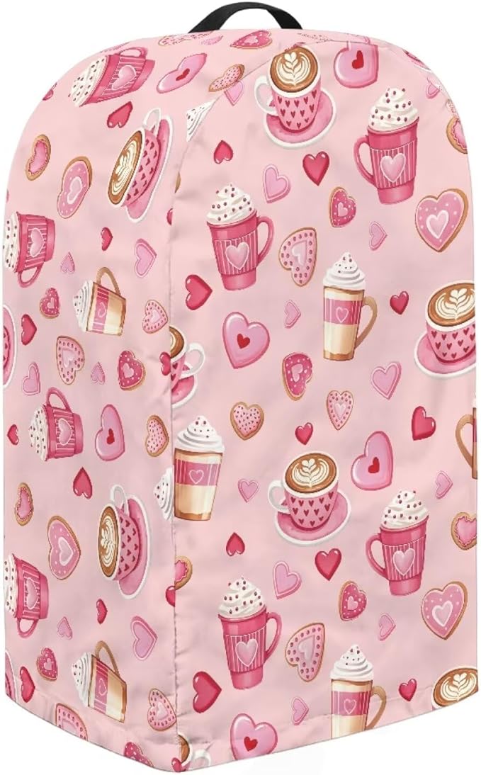 Valentine's Day Blender Dust Cover Kitchen Appliance Pink Food Processor Protective Cover Juice Maker with Top Handle