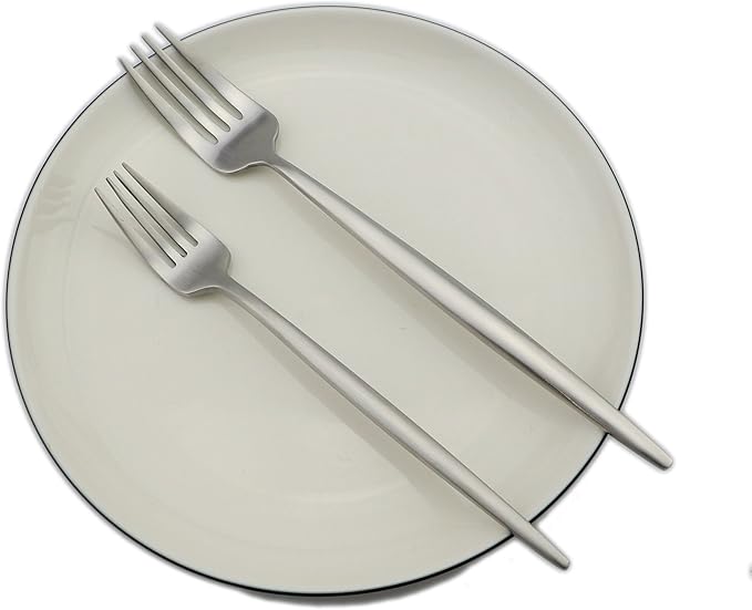 20-Pieces Silver 18/10 Stainles Steel Flatware Set, Knife Fork Spoon Silverware Set, Dinnerware Set Service for 4, Matte Finish, Dishwasher Safe