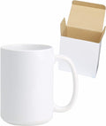 Ceramic 15oz Sublimation Coffee Mug in White Gift Box(White, 24)