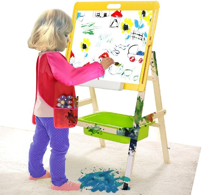 KUUQA Waterproof Children Art Smock Kids Art Aprons, Painting Supplies (Paints and brushes not included)