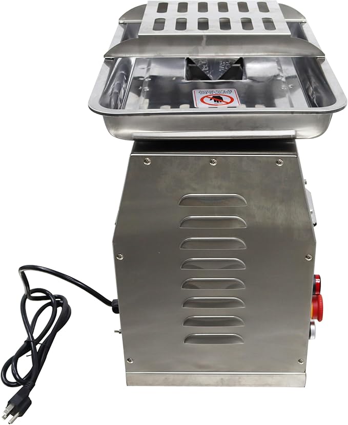 YF-90T 110V Tabletop Commercial Meat Slicer, Electric Food Slicer with 4mm Blade, 800W Stainless Steel Electric Meat Cutter Machine, Pork, Beef, Mutton, Pickled Foods