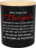 TEEZWONDER Christmas Anniversary Wedding Gifts for Couple - Long Lasting Vanilla Lavender Candle 10 oz - Romantic Gifts for Him Her, Wedding Gift for Women Men, Boyfriend Husband Birthday Gift Ideas