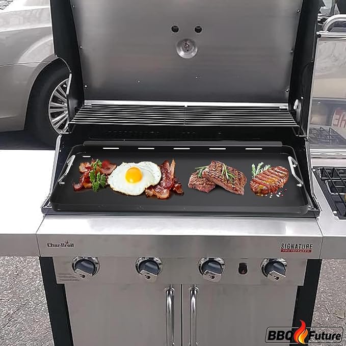 Full Size Griddle Insert with Spatula Set for Charbroil TRU Infrared 4 Burner 463242715 463255020 463242716 463257520 463276016 466242715, Flat Top for Charbroil Grill Replacement Parts G533-0009-W1