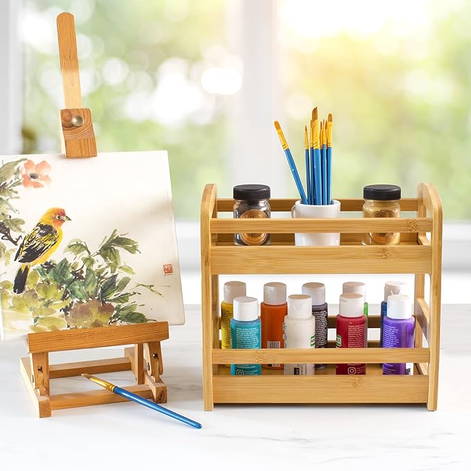 Totally Bamboo 2 Shelf Spice Caddy, Organizer Rack for Kitchen Countertop or Cupboard