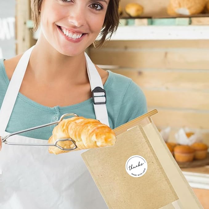 50PCS Paper Bread Bags, Bread Bags for Homemade Bread with Tin Tie Lock,Sourdough bread bags with Window,Bakery Bags for Bread,Sourdough,Cookie,Muffin,Bagels(5.1 x 3.9 x 11 Inches)