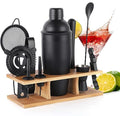Bartender Kit 11-Piece Cocktail Shaker-Muddler for Cocktails 25oz Boston Shaker-Bar Accessories with Stylish Bamboo Stand Mix Drink Shaker kit Perfect Martini kit with Cocktail Recipes Booklet