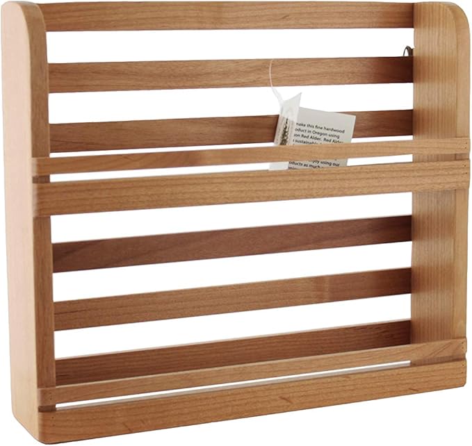 Out of the Woods of Oregon SOLID RED ALDER WOOD SPICE RACK (2 TIER)