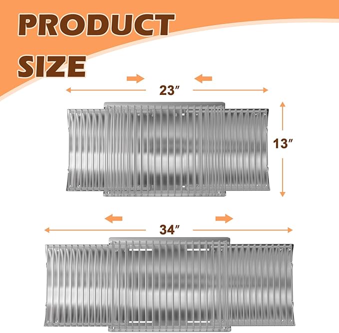 23-34 Inch Adjustable Ash Pan Replacement Parts for Royal Gourmet CC1830 Charcoal Grills,Replacement Parts for Chargriller E1224 2828 1224 1324 2121 2123,Fits for Charbroil 17302056 12301714