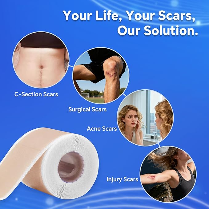 Professional Silicone Scar Sheets, Silicone Scar Tape, Silicone Scar Patch, Reusable Scar Silicone Strips (3M)