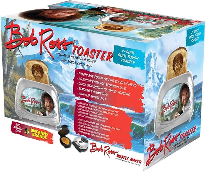 Uncanny Brands Bob Ross Toaster - Toasts Bob's Iconic Face onto Your Toast