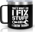 Christmas Funny Gifts for Men - 14 oz Stainless Steel Insulated Coffee Mug with Lid - Birthday Gifts for Dad from Daughter Son, Husband Birthday Gift Ideas, Funny Dad Gift for Grandpa