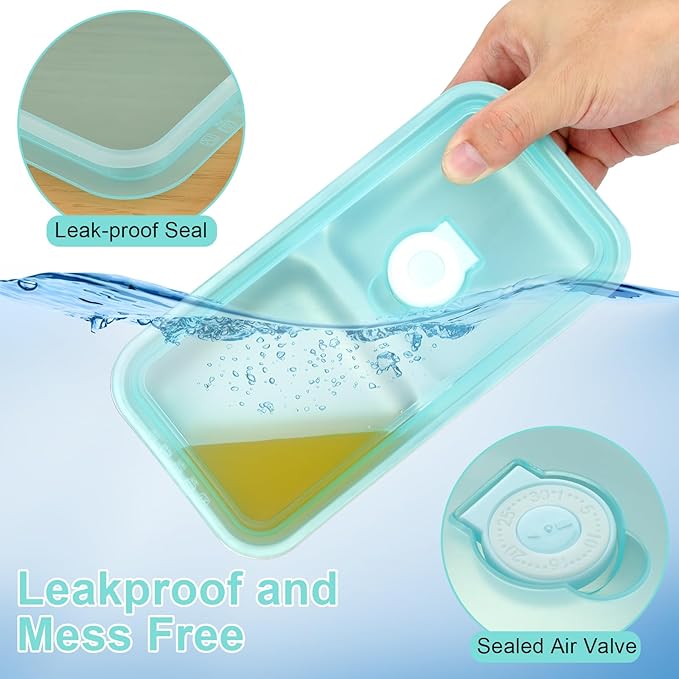 KITHELP 4 Pcs Grab and Go Snack Containers Reusable with Lids, Double Compartment Snack Containers with 2 Forks 2 Spoons, Stainless Steel Snack Container for Camping, Lunch, Dessert