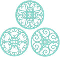 Trivets for Hot Dishes, Silicone Trivet, Trivets for Hot Pots and Pans, Heat Resistant Non Slip Hot Pad for Kitchen, Pot Holders, Teapot Coaster (Turquoise)
