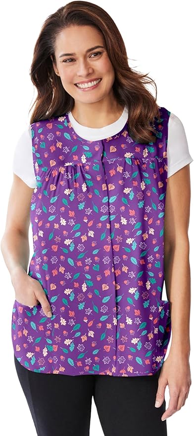 Only Necessities Plus Size Snap-Front Apron