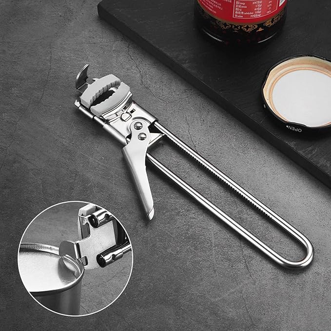 Adjustable Stainless Steel Jar Opener, Master Jar & Bottle Opener, Kitchen Gadgets Gripper Tight Lid Openers, for Seniors Arthritis, Kitchen Camping Tools (3PC)