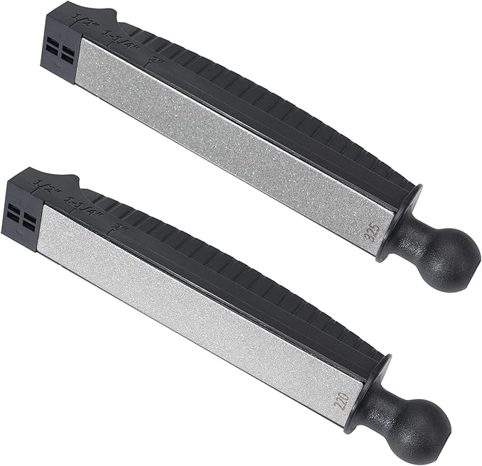 SHARPAL 2-Piece Diamond Plates Refill Extra Coarse 220 Grit (60 Micron) & Coarse 325 Grit (45 Micron) 1" × 6" / 25 × 152 mm