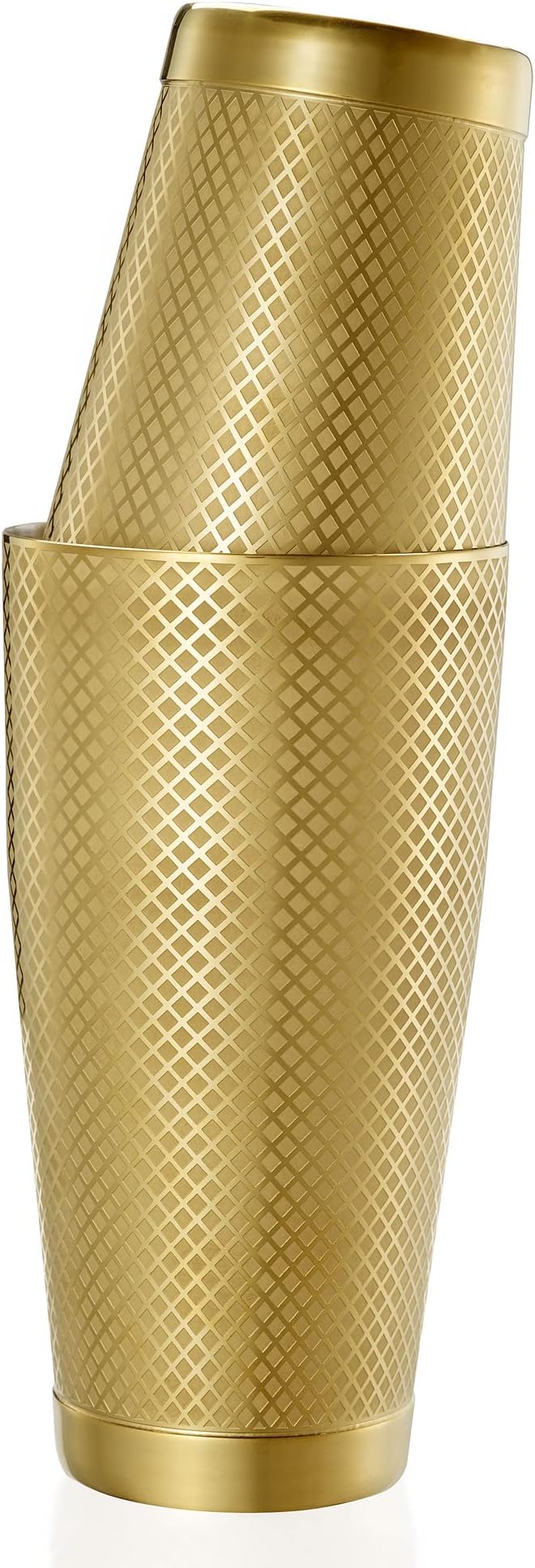 Barfly Diamond Lattice Shaker Set, Gold Plated