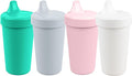 Re-Play Made in USA 10 Oz. Sippy Cups for Toddlers, Pack of 4 - Reusable Spill Proof Cups for Kids, Dishwasher/Microwave Safe - Hard Spout Sippy Cups for Toddlers 3.13" x 6.25", Fresh