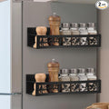 2 Pack Bird Magnetic Spice Rack for Refrigerator Metal Magnet Basket Shelf for Fridge Seasoning Storage Organizers Home Decor Kitchen Accessories