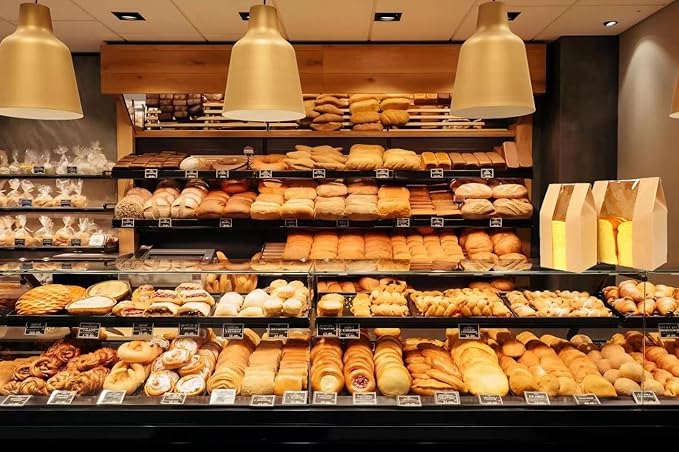 60 Pack thicker Large Paper Bread Bags,for Homemade Bread(13.7x8.2x3.7in)& Tin Tie Tab Lock.with Window Sourdough bags &75pcs Sealing Stickers,for Packaging and Storage of Baked Goods