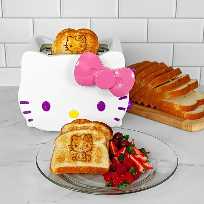 Uncanny Brands Deluxe 3D Sanrio Hello Kitty Toaster