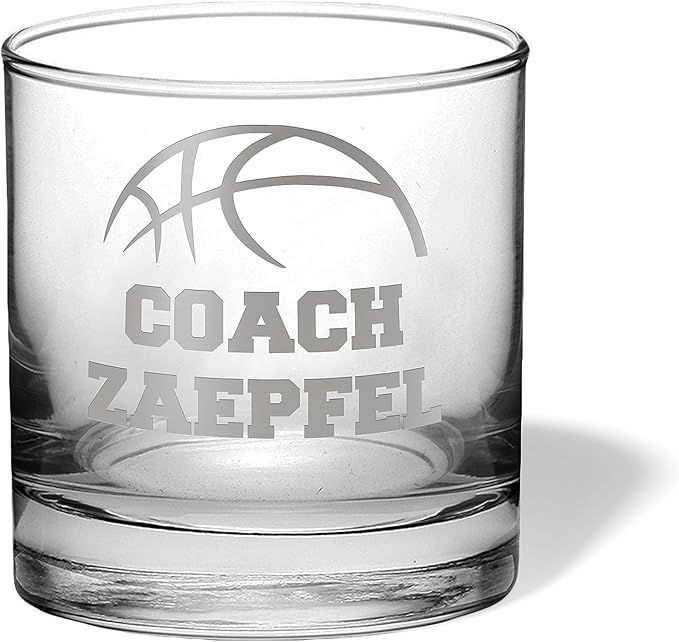 Soccer Coach Gift - Personalized Soccer Gift, Soccer Accessories, Best Coach gifts for coaches, End of Season, Girls Soccer Coach Gifts (Basketball, Single Pint Gift Box)