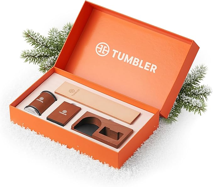 Tumbler Rolling Knife Sharpener Starter Set - Knife Sharpening Made Easy - Complete Gift Set