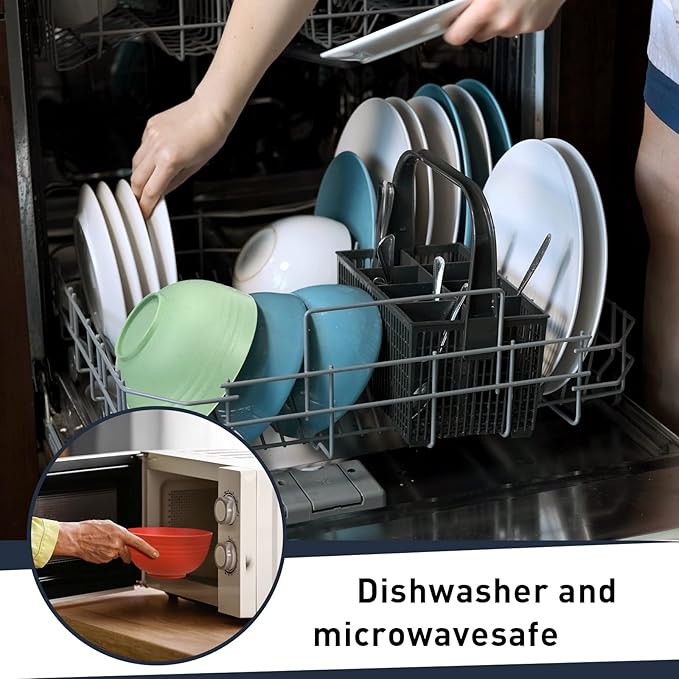 Geosar 18 Pcs Unbreakable Cereal Bowls 24 Oz Microwave and Dishwasher Safe Wheat Straw Fiber Lightweight Bowl for Soup Kitchen Serving Salad Dishes Oatmeal(Soft Colors)