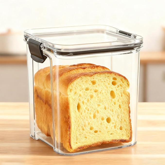 Small Bread Storage Box for Kitchen Bread Box Container Perfect for Homemade Bread and Baked Bread