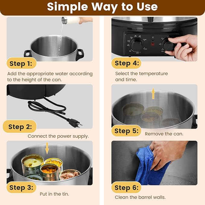 Electric Water Bath Canner | Large 24.5QT Electric Canner with Digital Timer & Adjustable Temp Control for Home Canning, Preserving Jams, Sauces, Pickles,Soups | Perfect for Heating Cans, Slow Cooking