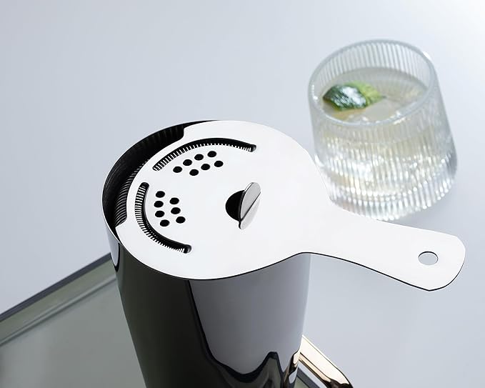 Professional Cocktail Shaker Set – 18/28oz Weighted Boston Shakers with Double Wall Jigger & Hawthorne Strainer | Heavy Duty Stainless Steel, Mirror Polished (Double Weighted)