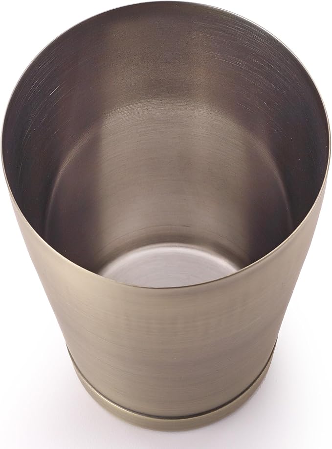 Barfly Cocktail Shaker Tin, Small 18 oz (532 ml), Antique Gold