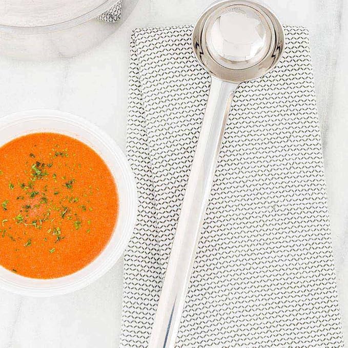 Restaurantware Met Lux 4 Ounce Portion Ladle 1 Multipurpose Portion Serving Spoon - Does Not Corrode Dishwashable Stainless Steel Portion Control Serving Utensil Premium