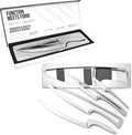 Kitchen Knife Set Stainless Steel, Chef Knife Set of 4 Pieces, Space Saving Ergonomic Design of Chef's Knives, Modern Stainless Steel Knives, Aesthetic Kitchen Essential, NestKnife Patented Technology