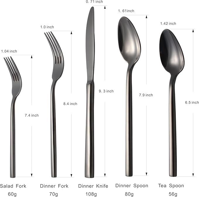 Silverware Set for 4,20 Pieces Forged Stainless Steel Flatware Set Cutlery Set,Heavy Duty and Modern Desgin,Fancy Tableware Cutlery Set for Home,Restaurant,Mirror Polished,Dishwasher Safe